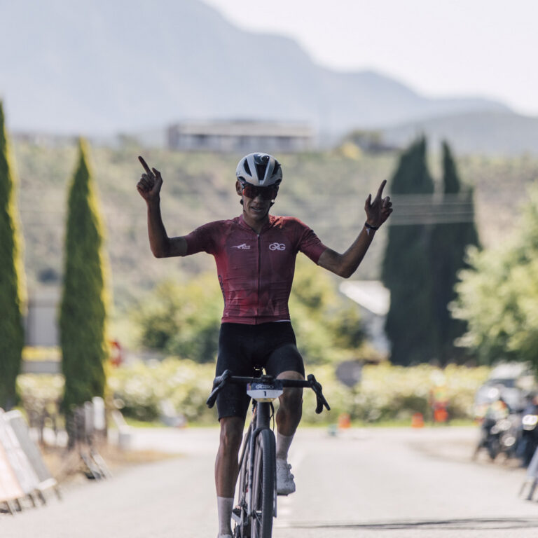Cronje Beukes won Stage 2 of the Garden Route Giro by 52 seconds to claim yellow from Marco Joubert. Photo by Shift Media Co.