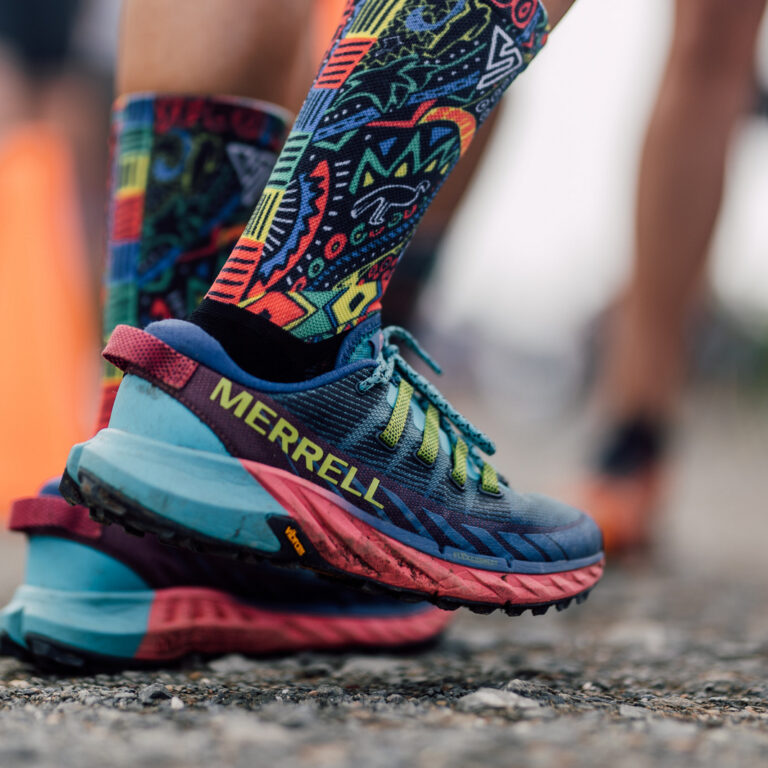 Merrell, through their South African distributors Medicus Shoes, has partnered with the Dryland Traverse to bring trail runners at the 4-day stage race the opportunity to experience Merrell shoes first hand. Photo by Oakpics.